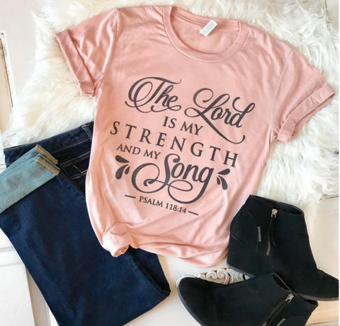 Unisex - The Lord is My Strength and My Song T-Shirt