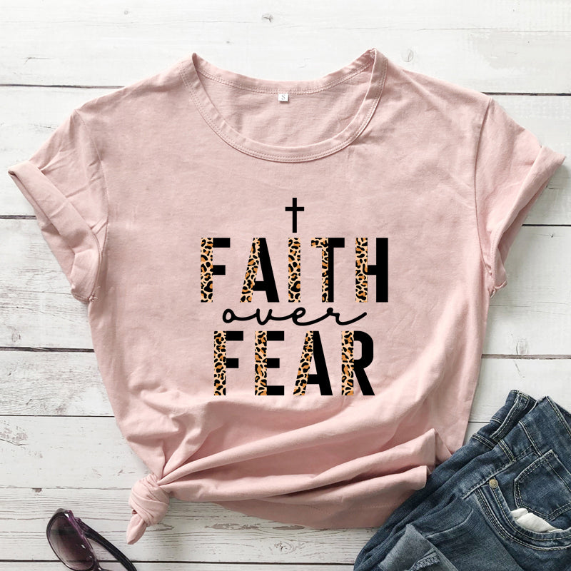 Women's - Faith Over Fear Retro T-shirt