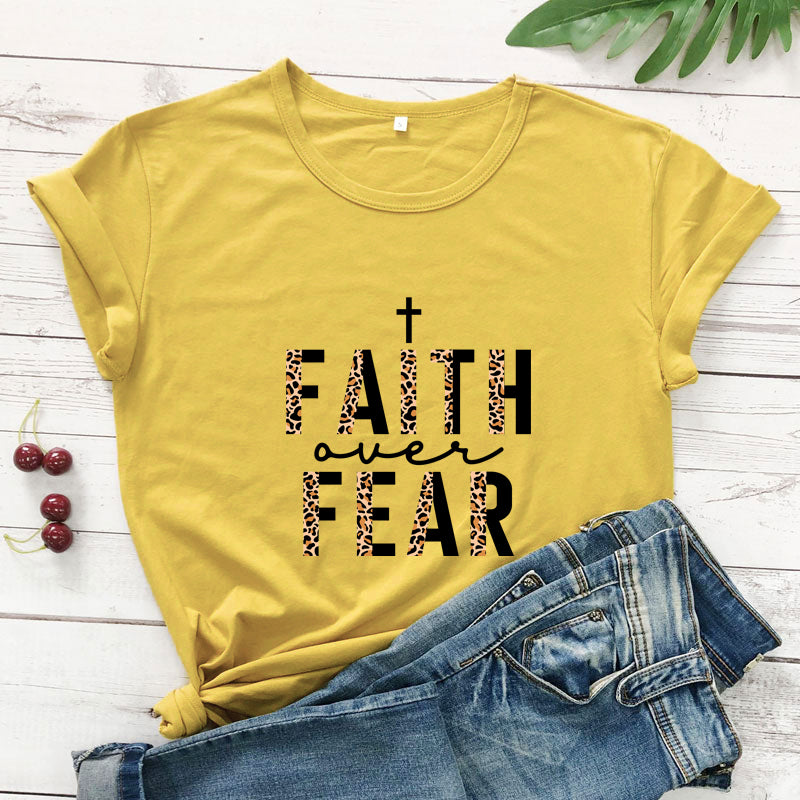 Women's - Faith Over Fear Retro T-shirt
