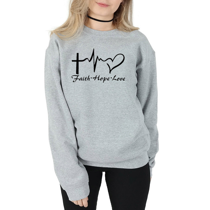 Women's - Faith Hope Love Trendy Sweatshirt