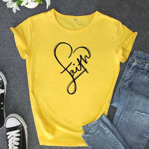 Women's - Faith Monogrammed T-shirt