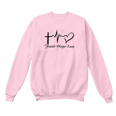 Women's - Faith Hope Love Trendy Sweatshirt