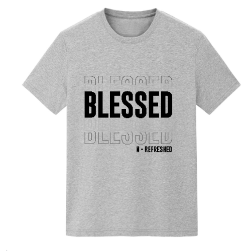 Blessed and Refreshed Black Line Shirt