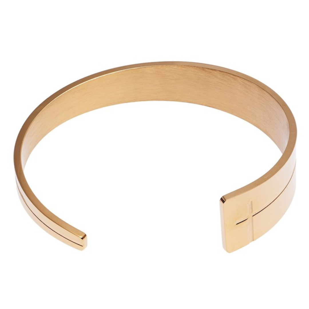 Bracelet-Open Cuff Bracelet With Tapered Ends