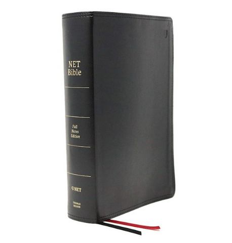 NET Bible (Full-Notes Edition) (Comfort Print)-Black Leathersoft Indexed