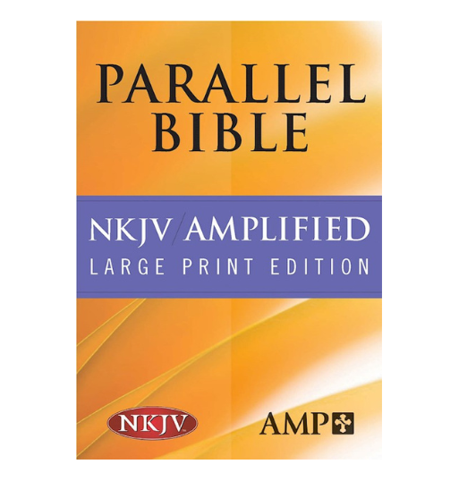 NKJV/Amplified Parallel Bible/Large Print (Black Bonded Leather)
