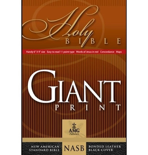 NASB Giant Print Handy-Size Bible (Black Bonded Leather)
