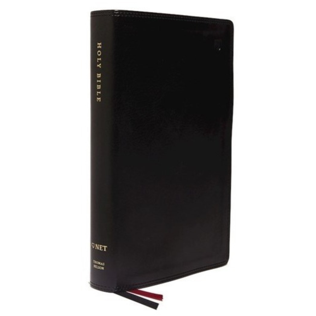 NET Single-Column Reference Bible Comfort Print (Black Leathersoft)